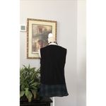 J.Crew women's Size M Sleeveless Blouse Pullover Black V-Neck Photo 4