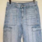 American Eagle AE Light Wash Denim High Rise Joggers Cargo Jeans Photo 1
