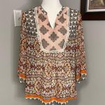 Valerie Stevens Petite Boho Sheer 3/4 length shirt geometric size womens XL Photo 0
