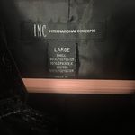 INC  International Concepts Black Velvet Jacket with Gold Accents like new Photo 4