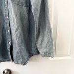 Chico's Platinum Denim Light Chambray Button Down Embroidered Lace Shoulders 1 Photo 4