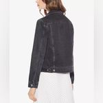 Avec Les Filles Denim Jacket  Black Washed Denim Distressed Sz M Fall Winter Photo 2