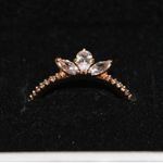 Pandora Sparkling Herbarium Cluster Ring Rose Gold Plated Size 56 (7.5) Photo 5