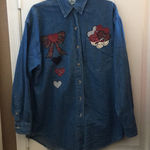 FINAL MARKDOWN Ladies’ Blue Diamond Denim Blouse (M) Size M Photo 0