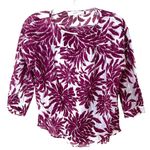 Loft Ann Taylor Dahlia Lightweight Blouse Winter Berry Floral XS Petite EUC Photo 1