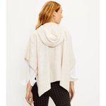 Loft Hoodie Poncho Cream V-neck Hooded Short Sleeve Sweater Size XS/S Photo 1