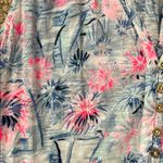 Lilly Pulitzer  Pink and Blue Pleated Sleeveless Blouse Photo 3