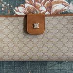 CELINE  Vintage Triomphe Tan and Brown Logo Wallet Photo 0