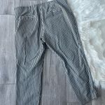 A New Day Black and White Striped Ankle Pants Photo 1