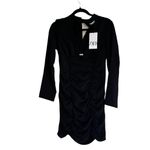 ZARA NWT   RHINESTONE DRESS WITH DRAPED NECKLINE BLACK MEDIUM Photo 9
