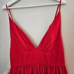 Fame and Partners  Elegant Red Maxi Dress V-Neck Formal Prom Long Wedding Ball Photo 1