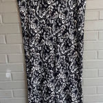 Anthropologie NWOT Butterfly Floral Black & White Maxi Slip Skirt Boho XL Photo 0