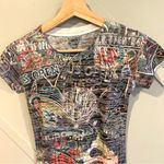 USTA US Open Collage Blackout Black Burnout Print Short Sleeve T Photo 1