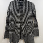 Karen Kane  black white striped wool mohair blend cardigan sweater open front S Photo 0