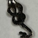 Snake Skull Pendant Charm for Necklace Silver Color Metal Goth Photo 7