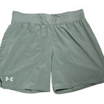 Under Armour  HeatGear Fitted Women's Running Shorts Gray LG Athletic Gym Workout Photo 0