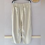 Vero Lino Linen Neutral Stripe‎ Lagenlook Pants European Summer Size L/XL White Photo 3