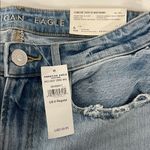 American Eagle Light Blue Comfort Stretch Waistband Highest Rise 90s Flare Size6 Size 6 Photo 3