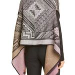 Missoni • Zigzag Wool Scarf Cape vest poncho Italian luxury designer pink tan Photo 13
