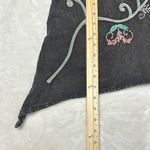 Black Asymmetrical Embellished Sleeveless Tank Top Size M Photo 4