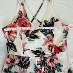 Miami Franchesca's Floral Spaghetti Cross Back Romper Train Maxi Dress SZ Small Photo 7
