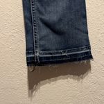 Charme Indigo Boot Cut Jeans Two Tone Raw Hem Distressed Embroidered Pockets 28 Blue Photo 5