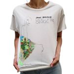 Letluv x Anthropologie Joni Mitchell Graphic Tee, Size XS New with Tag MSRP $88 White Photo 0