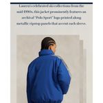 Ralph Lauren NWT Water-Resistant Polo Sport Ski Jacket Metallic Sleeve Small Photo 7