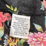 Johnny Was  Black Multicolor Floral Silk Blend Wrap Midi Coverup Skirt XXL Summer Photo 9