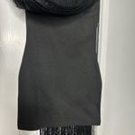 Cynthia Rowley NWT Gabrielle Strapless Fringe Dress Size 2 US Black Photo 4