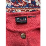 Croft and Barrow Sports Womens Sweater Medium Orange Cardigan Scarecrow Pumpkin Photo 4