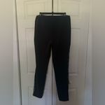 Haute Hippie  Skinny Black Pants The Thorny Rose Lace Inserts on Side Size 10 Photo 9