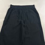 Caslon  Black Cotton Gauze Wide Leg Lounge Pant M Photo 1