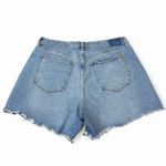Abercrombie & Fitch The Dad Jean Shorts High Rise 33/16 Distressed Curve Denim Photo 4