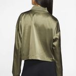 Nike Womens NSW Air Track Full Zip Jacket Green Satin Size Small Photo 1