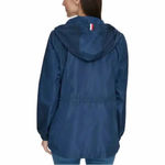 Tommy Hilfiger soft shell windbreaker navy blue with hoodie full zip size Medium Photo 2