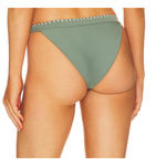 Tularosa  Olive Green Bikini Bottom MEDIUM Cheeky Whip Stitch High Cut Odella NEW Photo 2