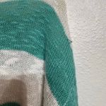 Beach Riot  Green Striped Ava Waterfall Oversized Sweater Sz S Photo 8