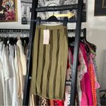 House Of CB  Olive Khaki Sheer Striped Bandage Pencil Skirt Womens XS New NWT Photo 1