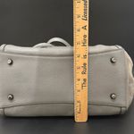 Coach 20165 Turnlock Edie Carryall Gray Pebbled Leather & Suede Shoulder Bag Photo 12