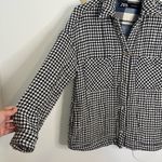 ZARA Gingham plaid Gauzy Oversized Shacket Button Up Small Photo 1