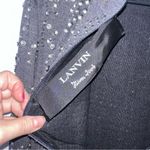 Lanvin 2004 Gray Wool Silver Studded Beaded Long Sleeve Dress 38 Size 6 Photo 2