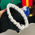 Vintage Christmas Sweater Teddy Bear Quirky Ugly Fun Tree FLAWS Women Medium‎ Black Photo 14