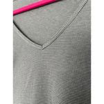 Free People Green Check V-Neck Top Photo 3