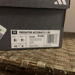 Adidas Unisex predator accuracy.1 SG soccer cleats M 8 1/2/W 9 1/2 Photo 1