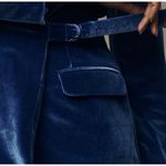 Hutch Velvet Blazer Romper Jacket Blue Size 4 New Photo 5