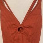 Kona Sol  Terracotta ribbed One Piece Bathing Suit Women’s medium ring front Photo 1