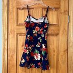 Ambiance Floral Fit and Flare Dress Medium Blue Photo 2