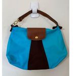 Longchamp  Blue Black Medium Nylon Shopping Tote Photo 2