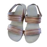 Cali by Skechers 6 Luxe Foam Sandals Braided Straps Adjustable Comfort Women's Brown Photo 1
